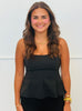 Peplum Cami Tank Top (Reg.) - 4 Colors