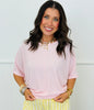 Baby Pink Kimono Round Neck Sweater (Reg.)