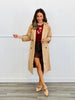 Belted Lapel Collar Trench Coat (Reg & Plus)-3 Colors