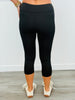 Black High Waisted Stretch Capri Leggings (Reg.)