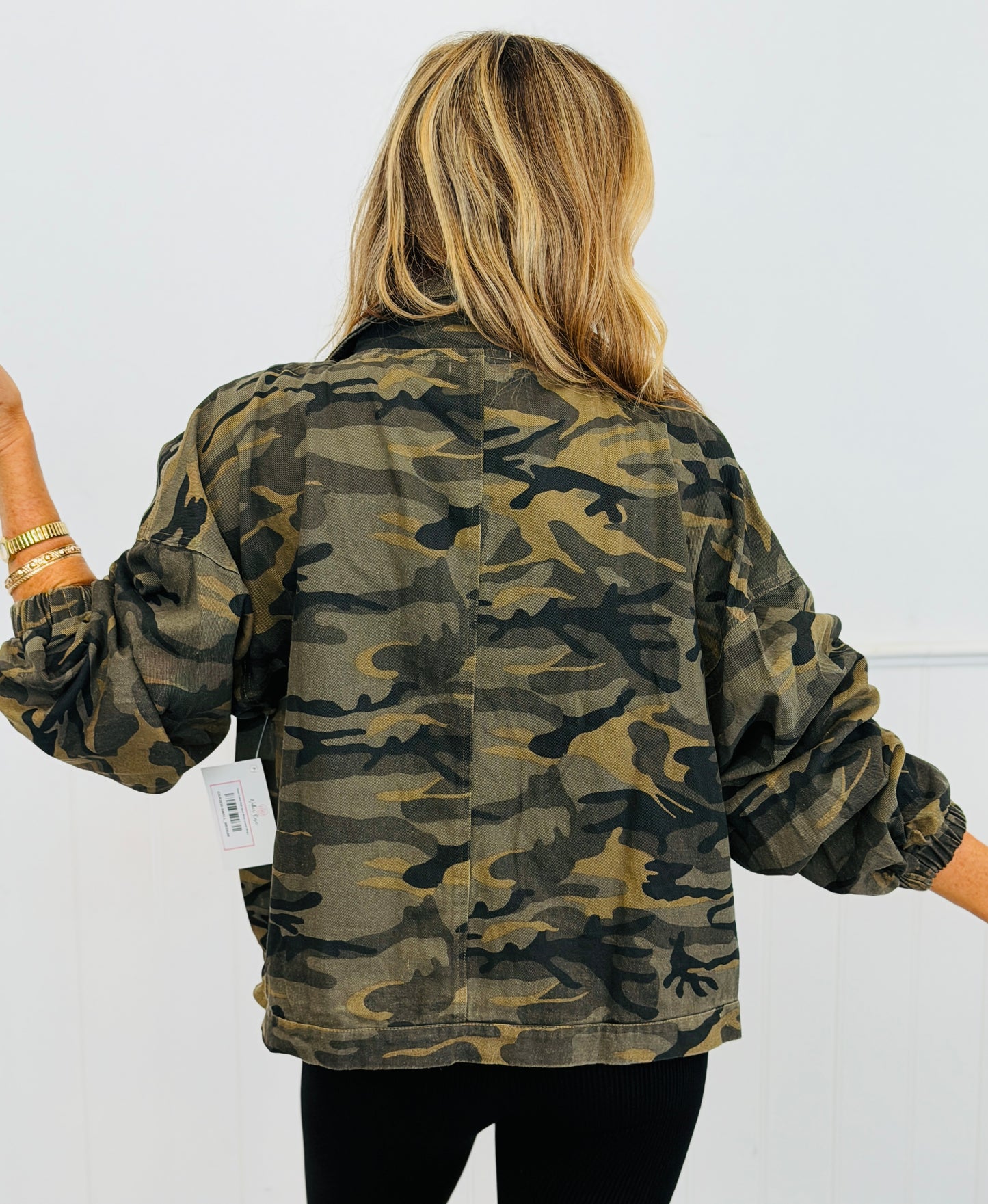Taupe Camo High Neck Work Jacket (Reg.)