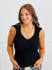 Black Sweetheart Neck Sleeveless Top (Reg.)