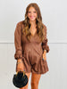 Brown Suede Pocket Romper (Reg.)