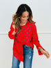 WR Red/Green Polka Dot Kathryn Button Up Top (Reg. & Plus)