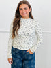 Floral Print Smocked Lettuce Edge Top (Reg.)-2 Colors