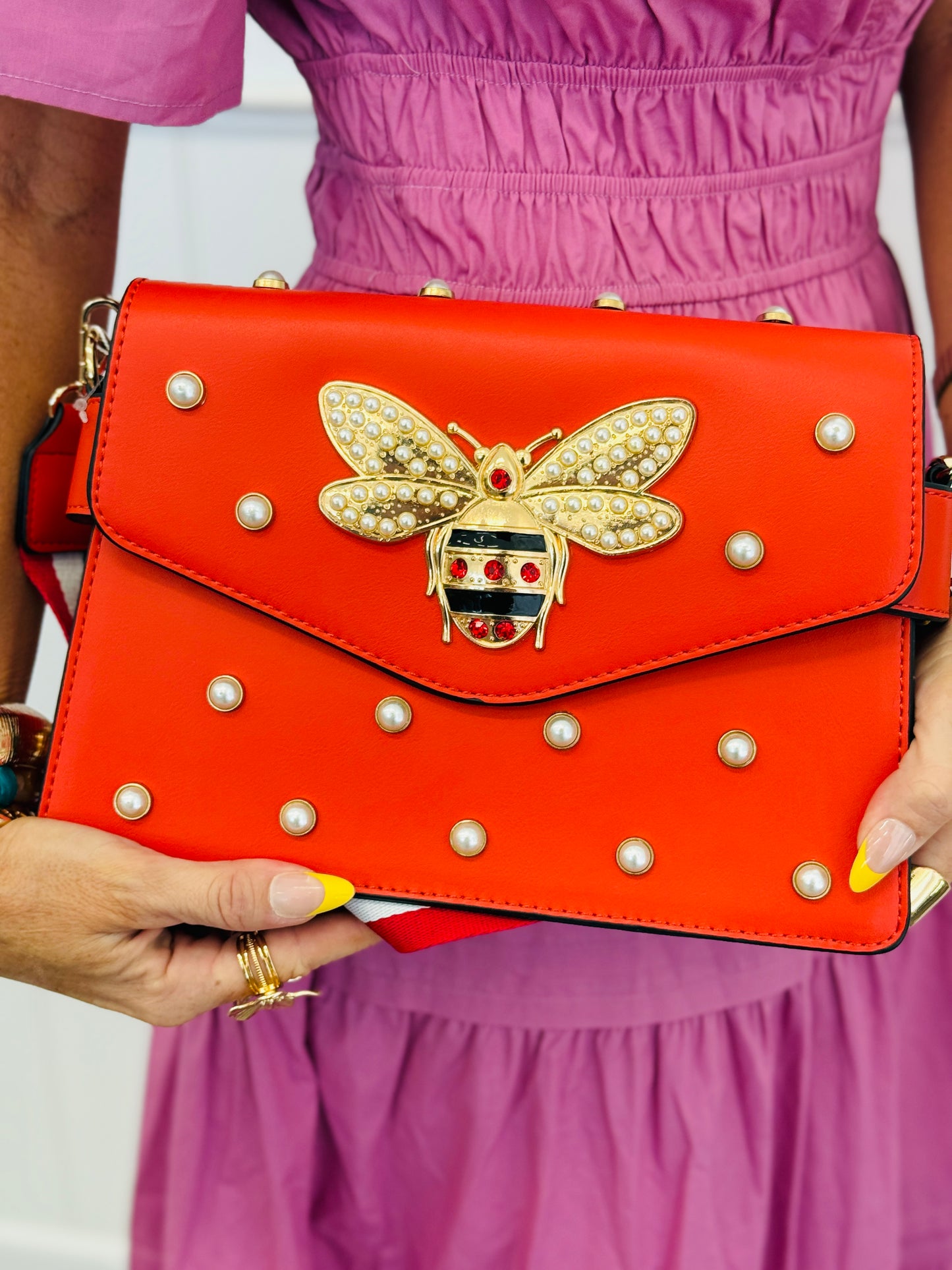 Jillian Jeweled Bee Crossbody (2 Colors)