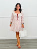 Floral Fantasy Lace Trim Mini Dress (Reg & Plus)