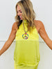 Lime Green Satin Halter Neck Top (Reg.)