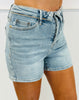 Judy Blue Farrah Fold Over Slim Shorts (Reg. and Plus)
