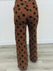 Brown Polka Dot Rhinestone Wide Leg Pants (Reg.)