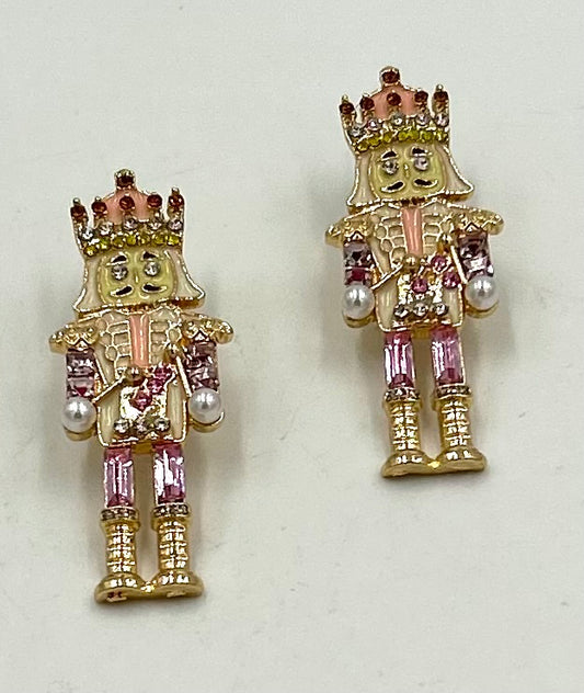 Pink Nutcracker Earrings