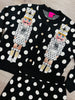 Queen Of Sparkles Black & White Polka Dot Nutcracker Cardigan (Reg. and Plus)