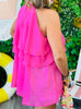Fuchsia Layered Mock Neck Top (Reg.)