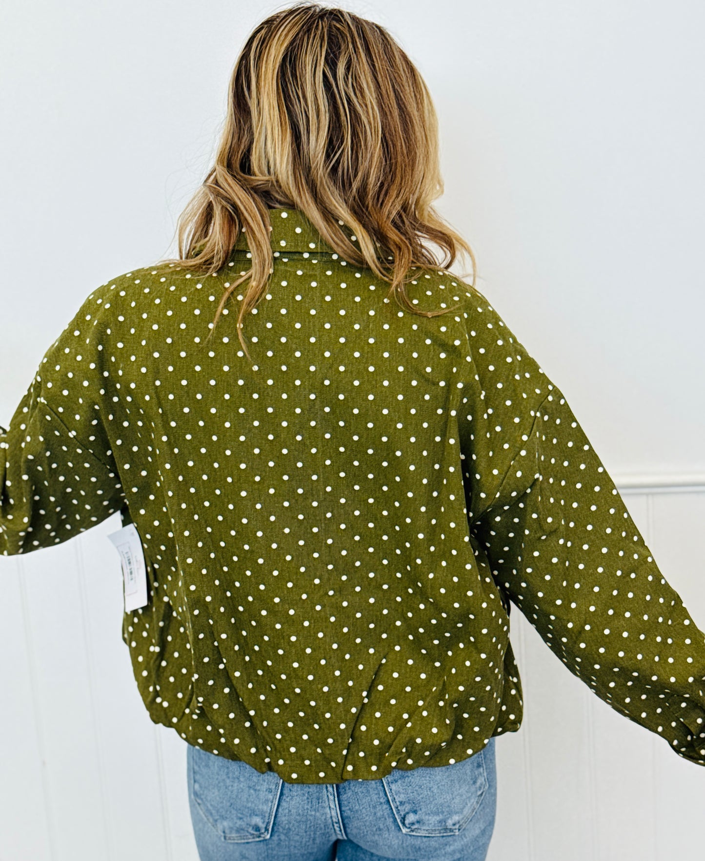 Olive Polka Dot Jacket (Reg.)