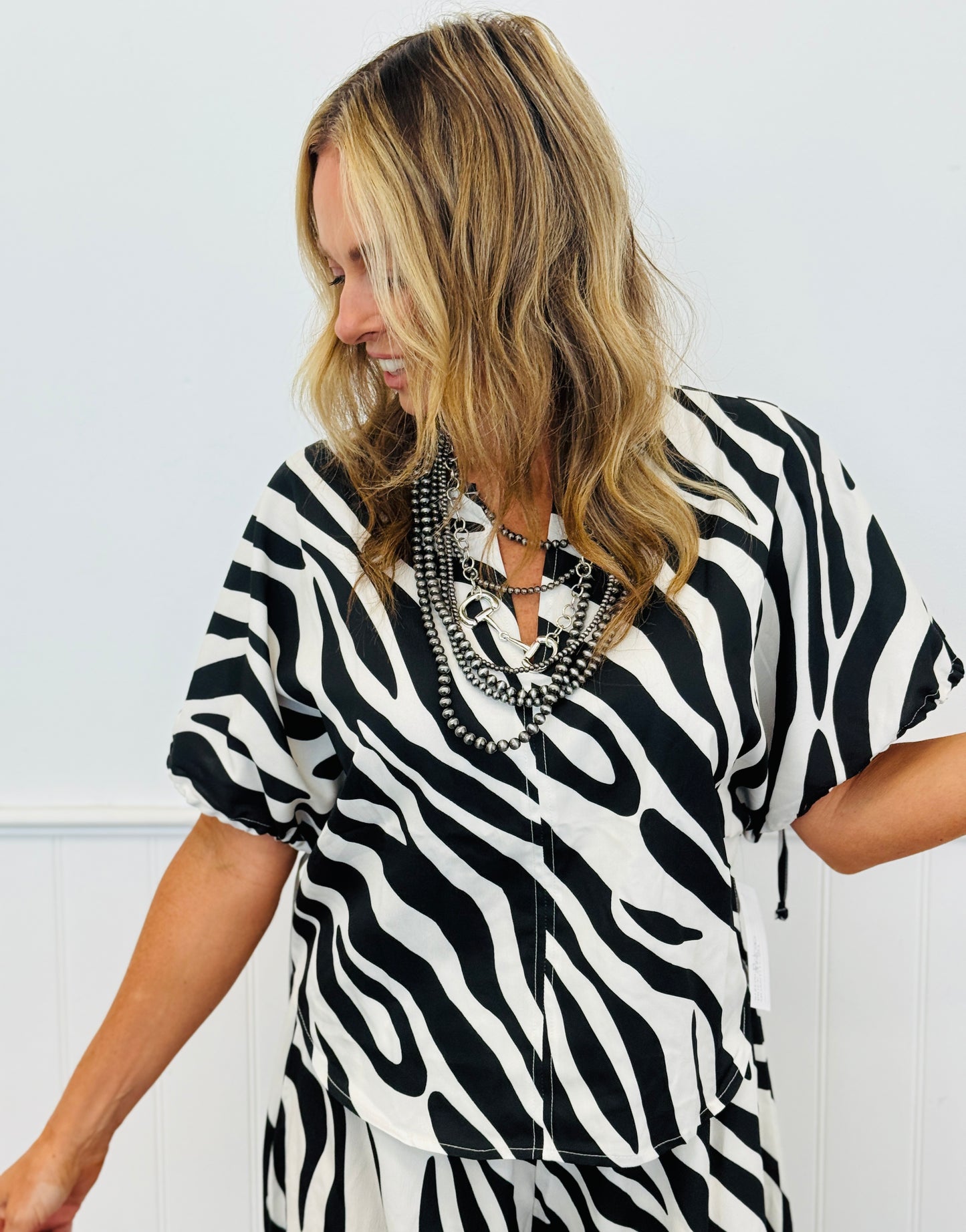 Zebra Print Top & Pants Set (Reg.)