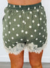 Scallop Lace Polka Dot Shorts (Reg)-3 Colors