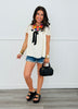 Ivory Princess Lace & Ribbon Blouse (Reg.)