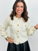 Gold Button Sweater Jacket (Reg & Plus)-2 Colors