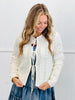 Ivory Triple Bow Tie Sweater Cardigan (Reg.)