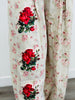 Cloud Cream Rose Print Balloon Pants (Reg & Plus)