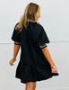 Black Zip Up Mini Dress (Reg & Plus)