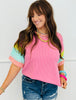 Color Block Sleeve Tunic Top (Reg & Plus)-2 Colors