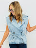 Denim Belted Vest Top (Reg.)