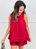 Garnet Accent Stitch Sleeveless Top (Reg.)