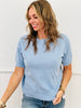 Distressed Ribbed Hem Sweater Top (Reg. and Plus) - 4 Colors