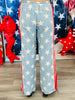 Light Denim Red Stripe & Stars Pants (Reg.)