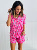 Pink Strawberry Print Loungewear Set (Reg. )