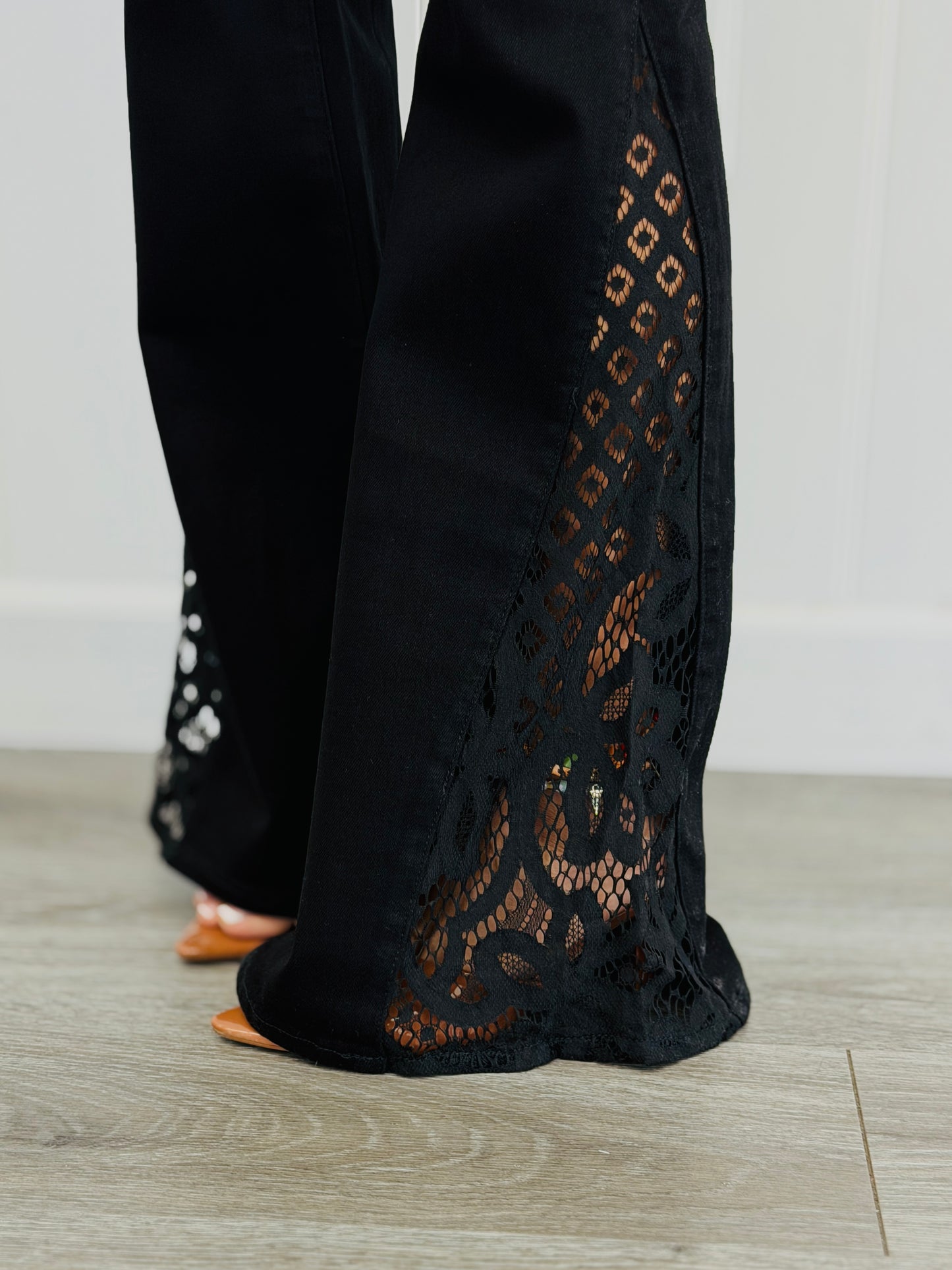 Judy Blue Black Lacey Jeans (Reg. and Plus) - 3 Lengths!