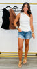 One Shoulder Asymmetric Sleeveless Top (Reg.)-3 Colors