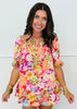 Fuchsia Multi Floral Blouse (Reg. and Plus)