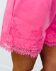 Scalloped Lace Trim Shorts (Reg.)-2 Colors