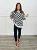 Black/White Checkered Sweatshirt (Reg & Plus)