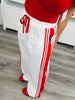 White Side Stripe Drawstring Pants (Reg. and Plus)