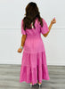 Mauve Pink Tiered Maxi Dress (Reg. and Plus)