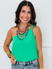 One Shoulder Knot Detail Tank Top (Reg.)-7 Colors