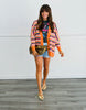 Orange Multi Stripe Oversized Cardigan (Reg.)