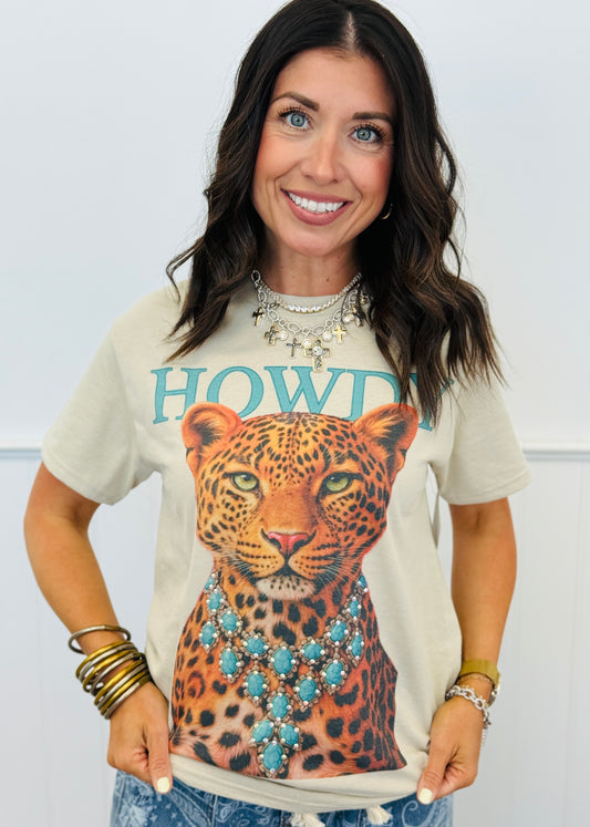 Howdy Cheetah Rhinestone Tee (Reg. and Plus)