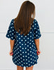 Washed Denim Polka Dot Mini Dress (Reg.)