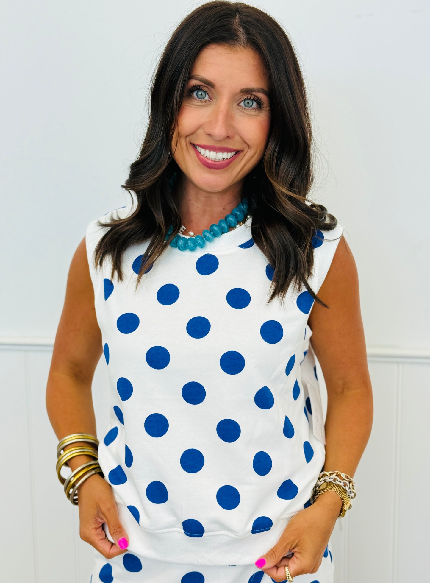 Monroe Polka Dot Sleeveless Top & Skort Set (Reg.) - 4 Colors