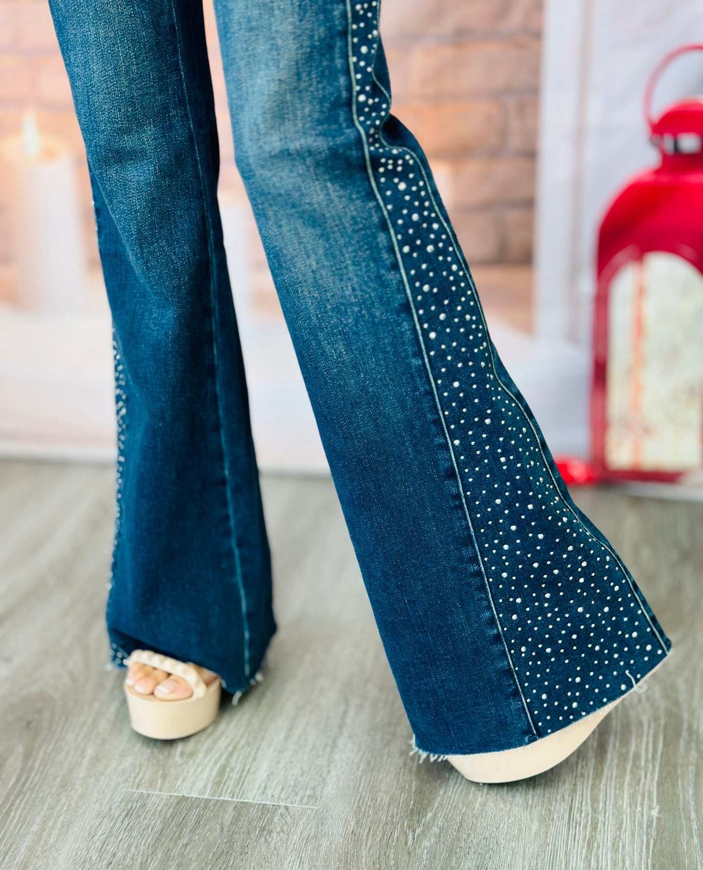 Judy Blue Dark Shine On Rhinestone Jeans (Reg. and Plus)