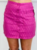 Button Down Textured Vegan Leather Mini Skirt (Reg.)