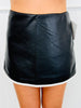 Black Pleather Mini Skirt (Reg.)