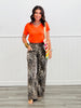 Leopard Print Wide Leg Pants (Reg.)