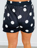 Black/White After Dark Polka Dot Luna Luxe Pullover Set (Reg. and Plus)