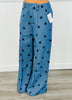 Denim Blue Polka Dot Wide Leg Pants (Reg.)