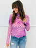 Pink Polka Dot Mesh Top (Reg & Plus)